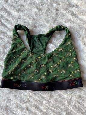 LIMITED EDITION- Woxer Green Rainbow Print Racerback Bra Boss 2.0